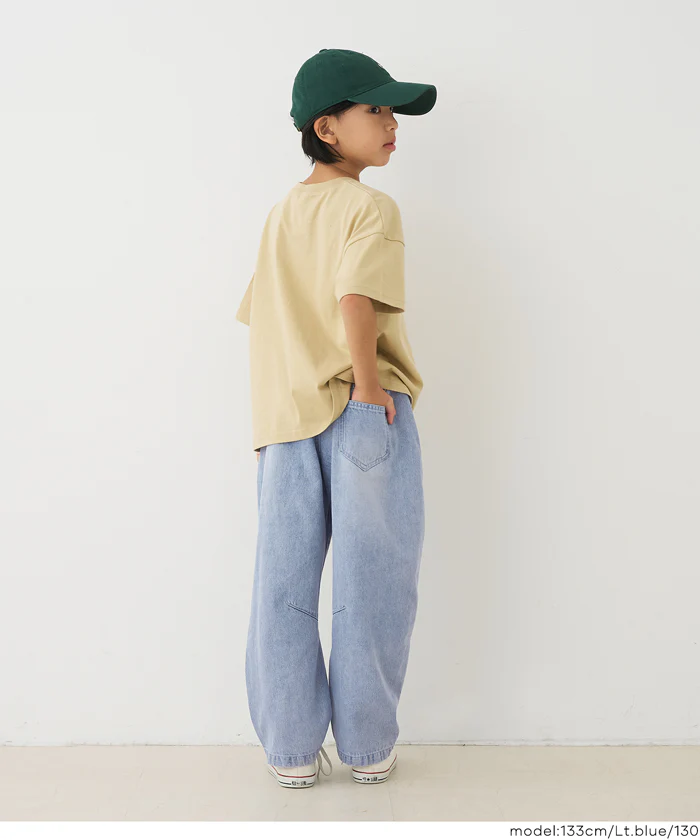 デニムバレルレッグパンツ キッズ メール便不可 - Image 4
