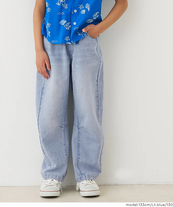 デニムバレルレッグパンツ キッズ メール便不可 - Image 5