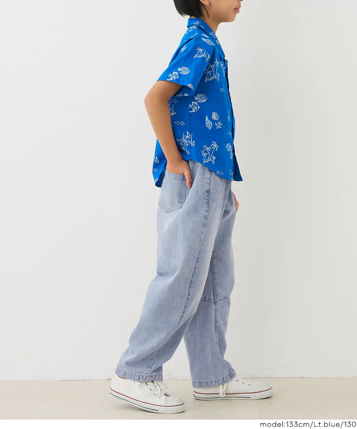 デニムバレルレッグパンツ キッズ メール便不可 - Image 6