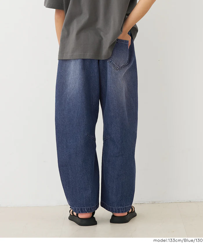 デニムバレルレッグパンツ キッズ メール便不可 - Image 9