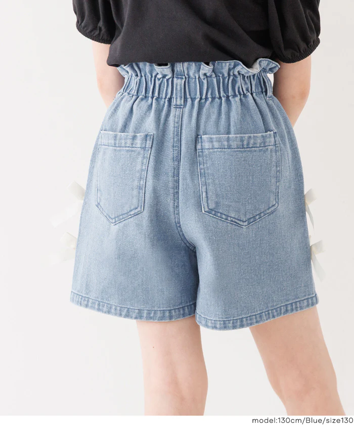 デニムリボンショートパンツ キッズ メール便不可 - Image 12