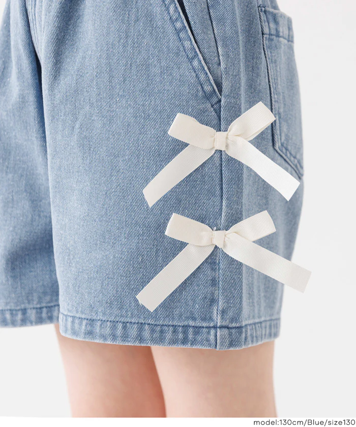 デニムリボンショートパンツ キッズ メール便不可 - Image 13