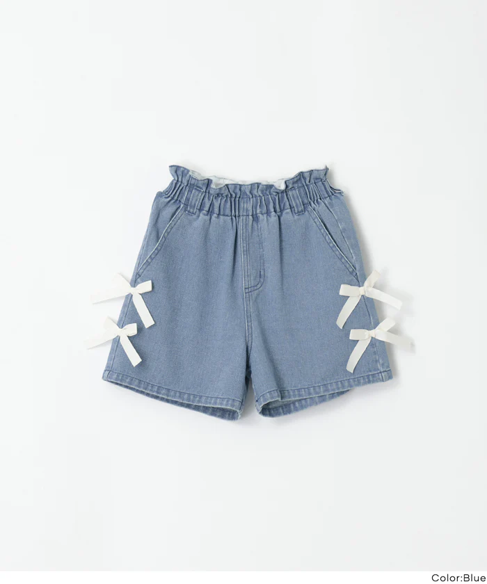 デニムリボンショートパンツ キッズ メール便不可 - Image 15