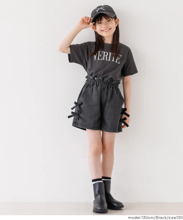 デニムリボンショートパンツ キッズ メール便不可 - Image 2