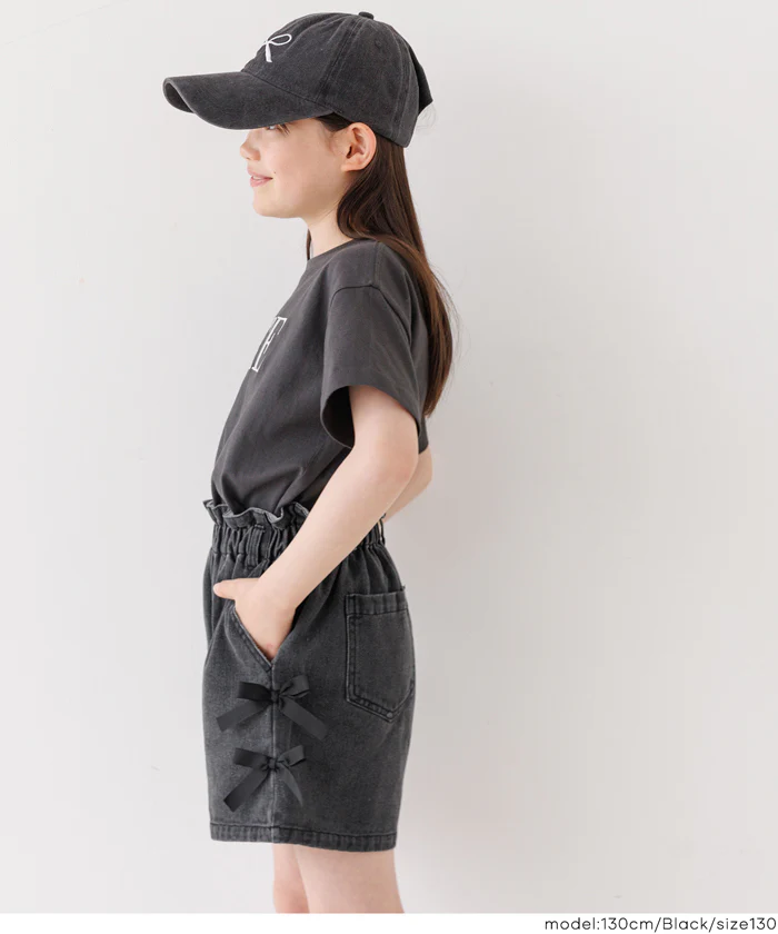 デニムリボンショートパンツ キッズ メール便不可 - Image 3
