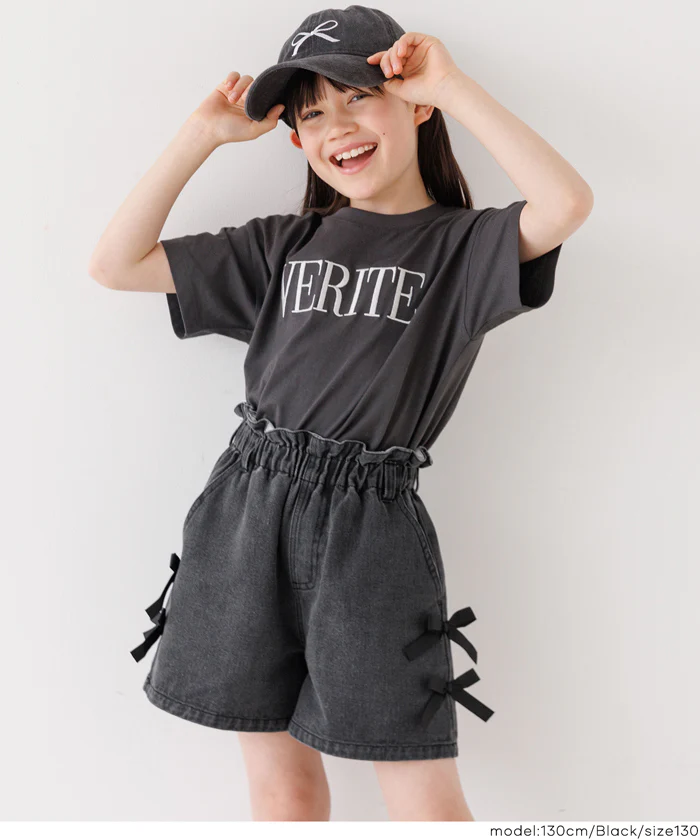 デニムリボンショートパンツ キッズ メール便不可 - Image 5