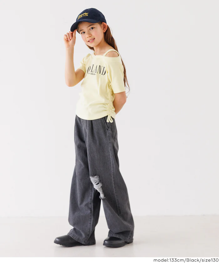 サイドカットダメージパンツ キッズ メール便不可 - Image 12