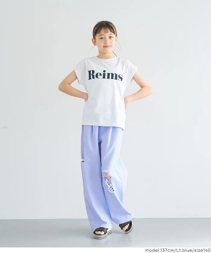 サイドカットダメージパンツ キッズ メール便不可 - Image 4