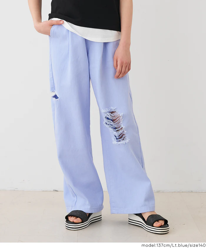 サイドカットダメージパンツ キッズ メール便不可 - Image 5