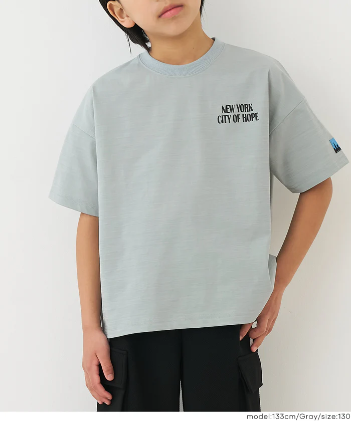 接触冷感バックプリントトップス キッズ メール便可 - Image 9
