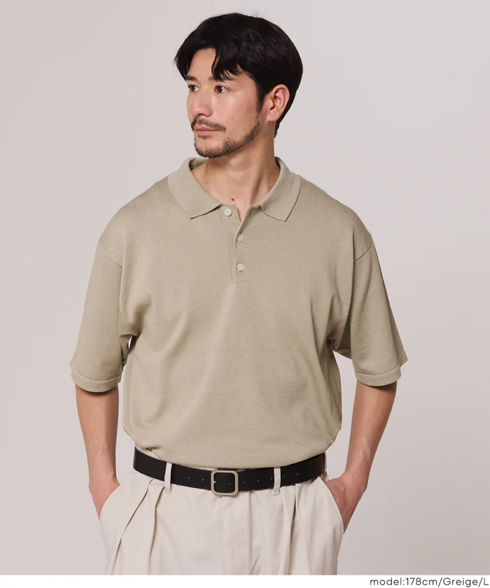 半袖ニットポロ メンズ メール便不可 - Image 9