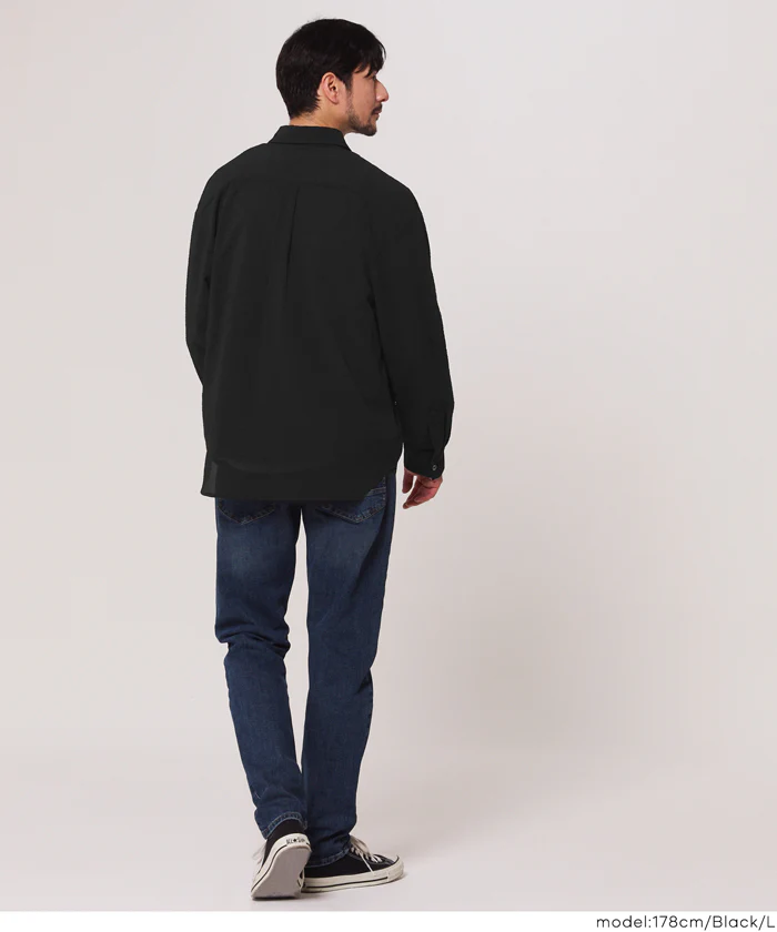 変形メッシュ長袖シャツ メンズ メール便不可 - Image 10