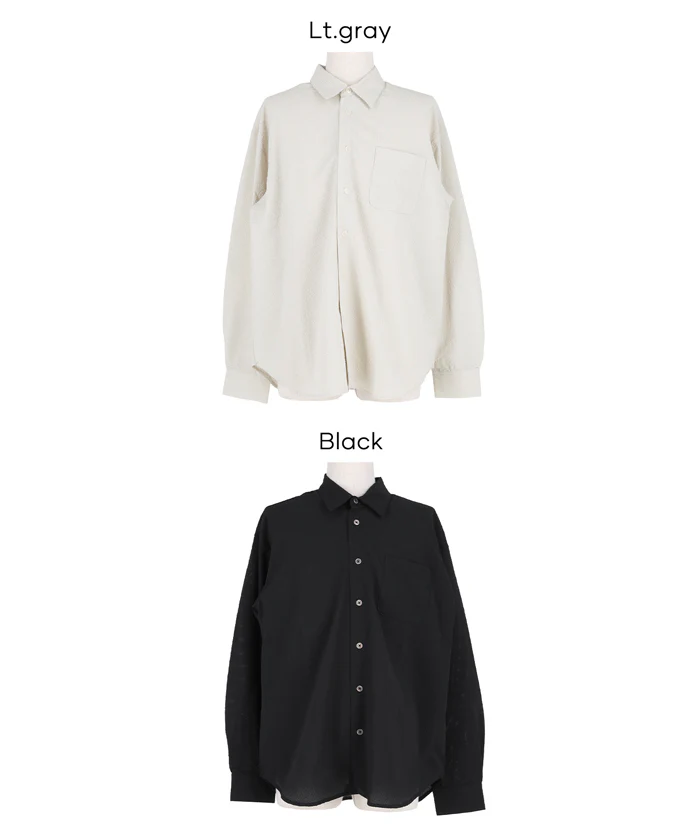 変形メッシュ長袖シャツ メンズ メール便不可 - Image 13