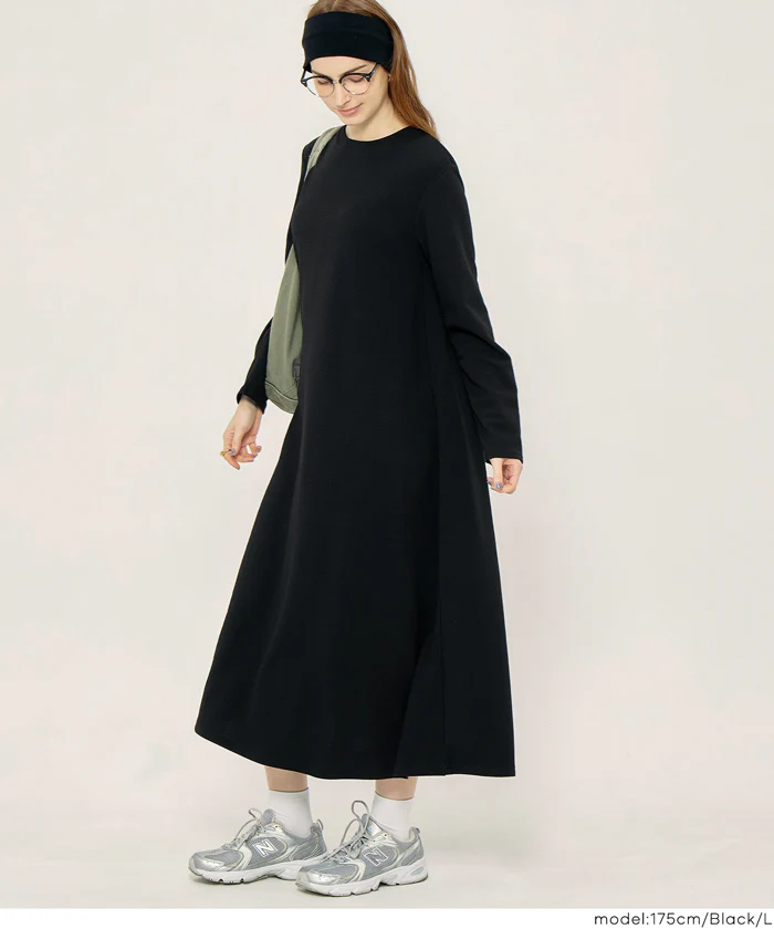 【一部WEB限定カラー】エンボス長袖Aラインワンピース レディース メール便不可 - Image 17