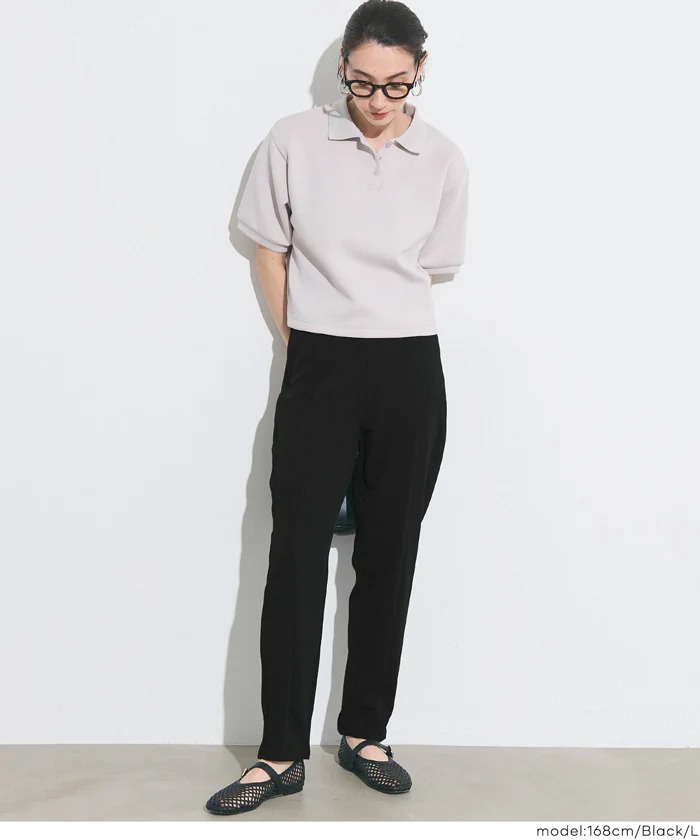 エンボスセンターシームレギンスパンツ レディース メール便不可 - Image 8