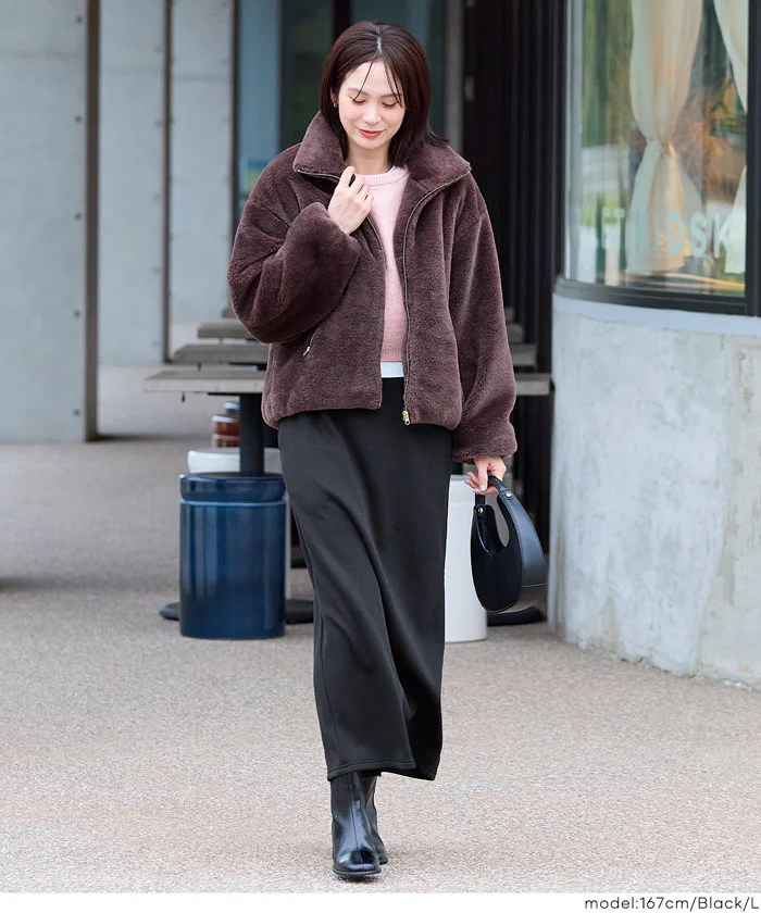 【DAILY WARM】裏シャギーIラインスカート レディース メール便不可 - Image 10