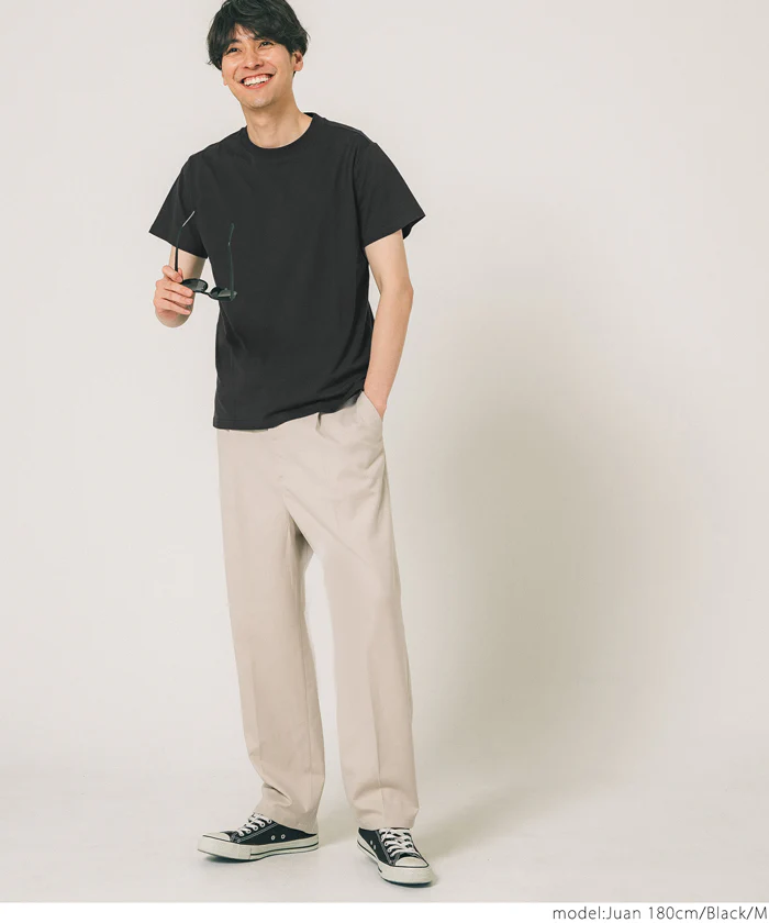 セール★990円→550円 Tシャツ メンズ コットン Uネック レギュラーフィット ミディアム丈 無地 シンプル ベーシック 半袖 綿100 メール便可 23ss coca コカ - Image 13