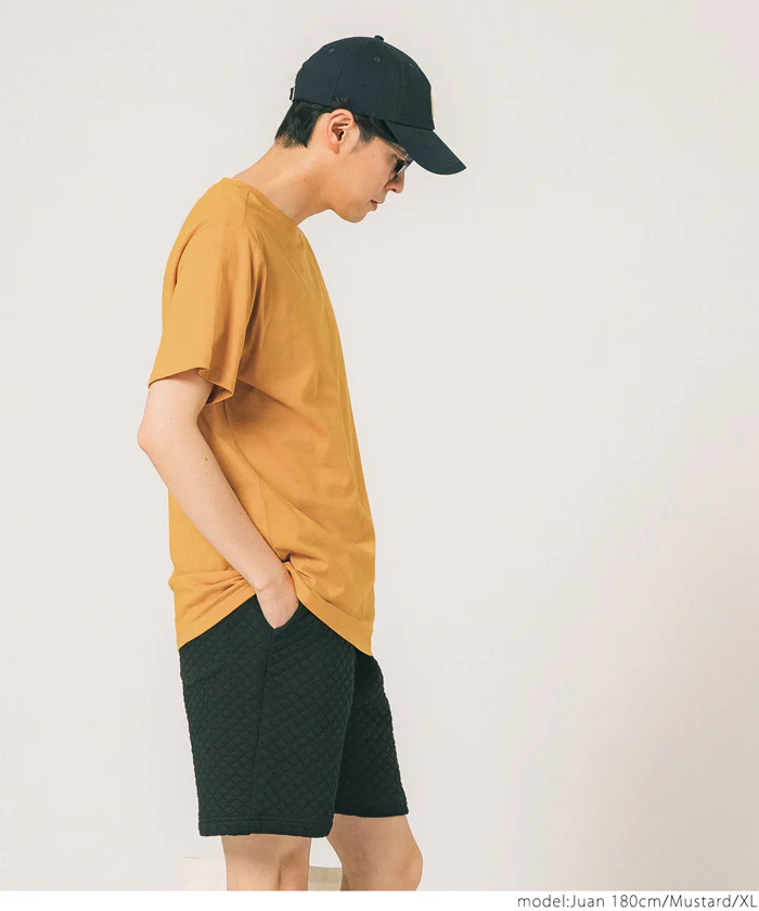 セール★990円→550円 Tシャツ メンズ コットン Uネック レギュラーフィット ミディアム丈 無地 シンプル ベーシック 半袖 綿100 メール便可 23ss coca コカ - Image 3
