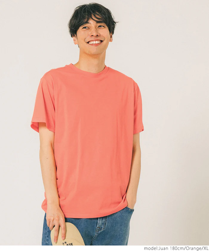 セール★990円→550円 Tシャツ メンズ コットン Uネック レギュラーフィット ミディアム丈 無地 シンプル ベーシック 半袖 綿100 メール便可 23ss coca コカ - Image 5