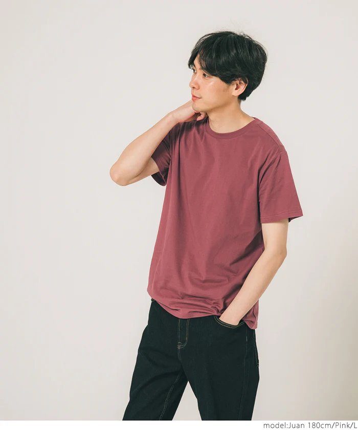 セール★990円→550円 Tシャツ メンズ コットン Uネック レギュラーフィット ミディアム丈 無地 シンプル ベーシック 半袖 綿100 メール便可 23ss coca コカ - Image 8