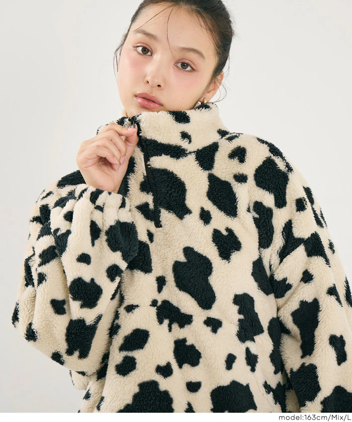 セール★1990円→990円 【WEB限定】ボアハーフジップブルゾン レディース メール便不可 - Image 18