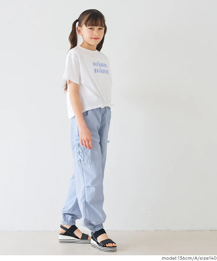 GW限定セール★ 裾リボン結びTシャツ キッズ メール便可 - Image 3