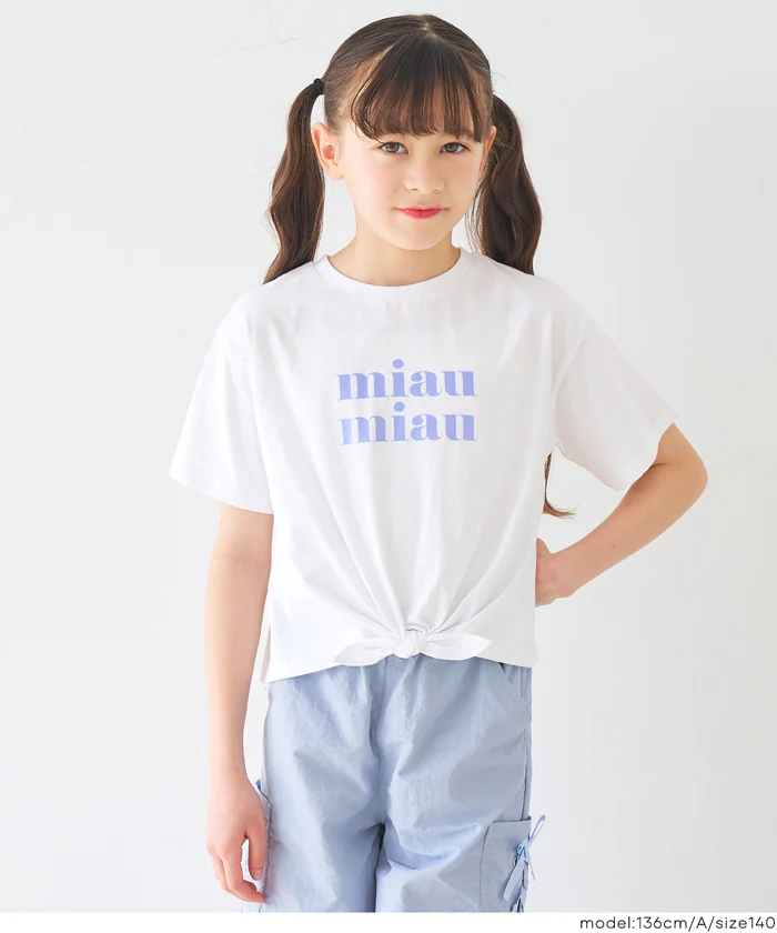 GW限定セール★ 裾リボン結びTシャツ キッズ メール便可 - Image 5