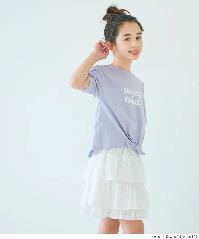 GW限定セール★ 裾リボン結びTシャツ キッズ メール便可 - Image 7