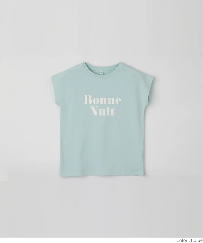 【アウトレット返品交換不可】キッズ 110-140 Tシャツ フレンチスリーブ ロゴ クルーネック 伸縮性 薄手 女の子 子供服 メール便可 - Image 18