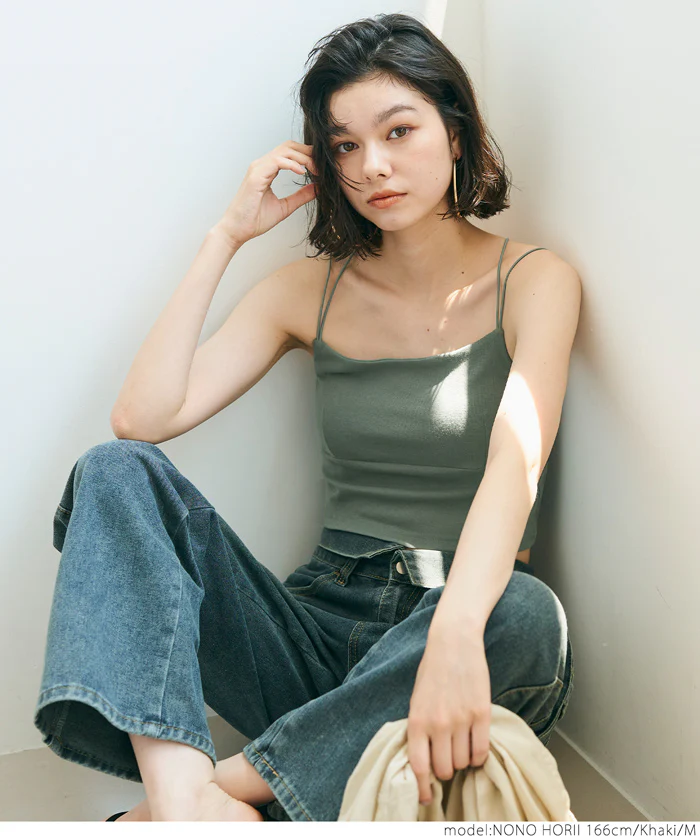 セール★1490円→990円 ブラトップス OUT BRA キャミソール レディース クロップド丈 インナー 肩紐 GC メール便不可 - Image 10