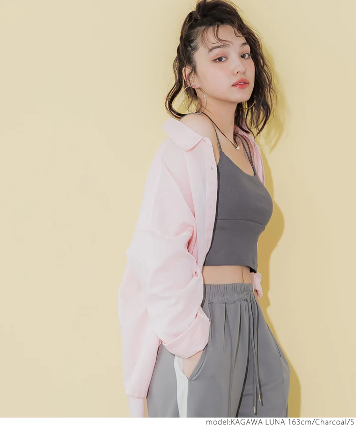 セール★1490円→990円 ブラトップス OUT BRA キャミソール レディース クロップド丈 インナー 肩紐 GC メール便不可 - Image 12