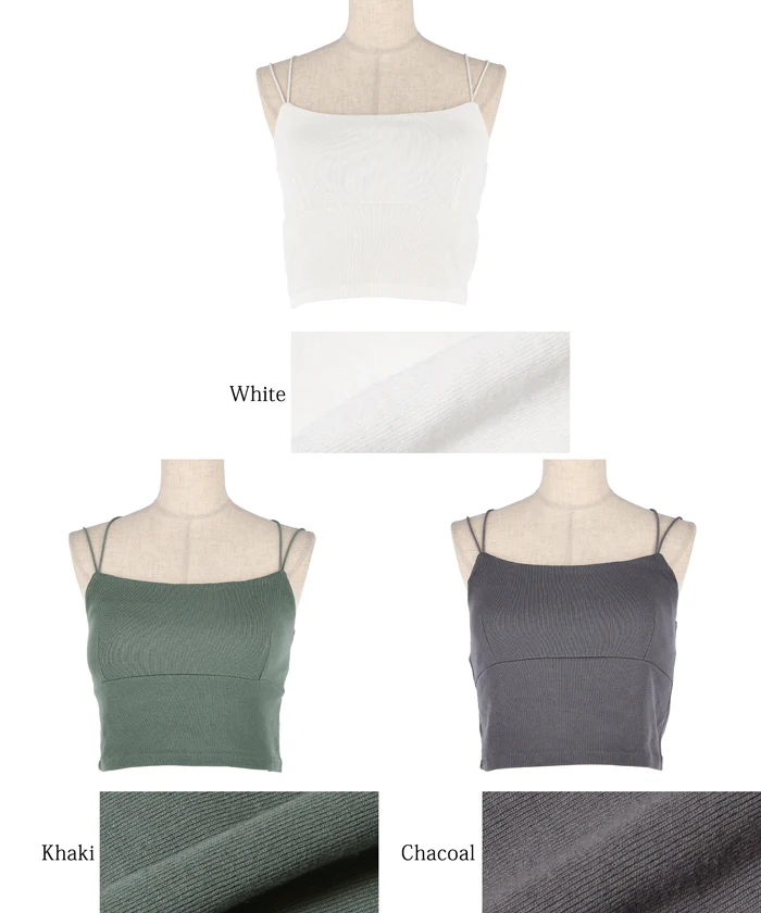 セール★1490円→990円 ブラトップス OUT BRA キャミソール レディース クロップド丈 インナー 肩紐 GC メール便不可 - Image 16