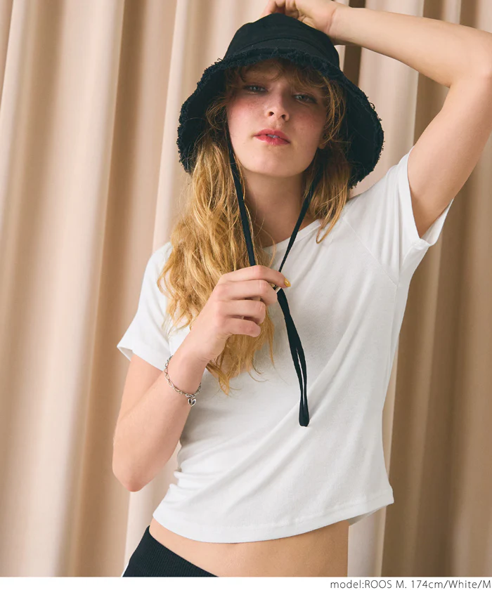 セール★1290円→550円 Tシャツ レディース バックオープン バックリボン ドロスト とろみ クルーネック ミディアム丈 無地 半袖 薄手 GC メール便可 24ss coca コカ - Image 10