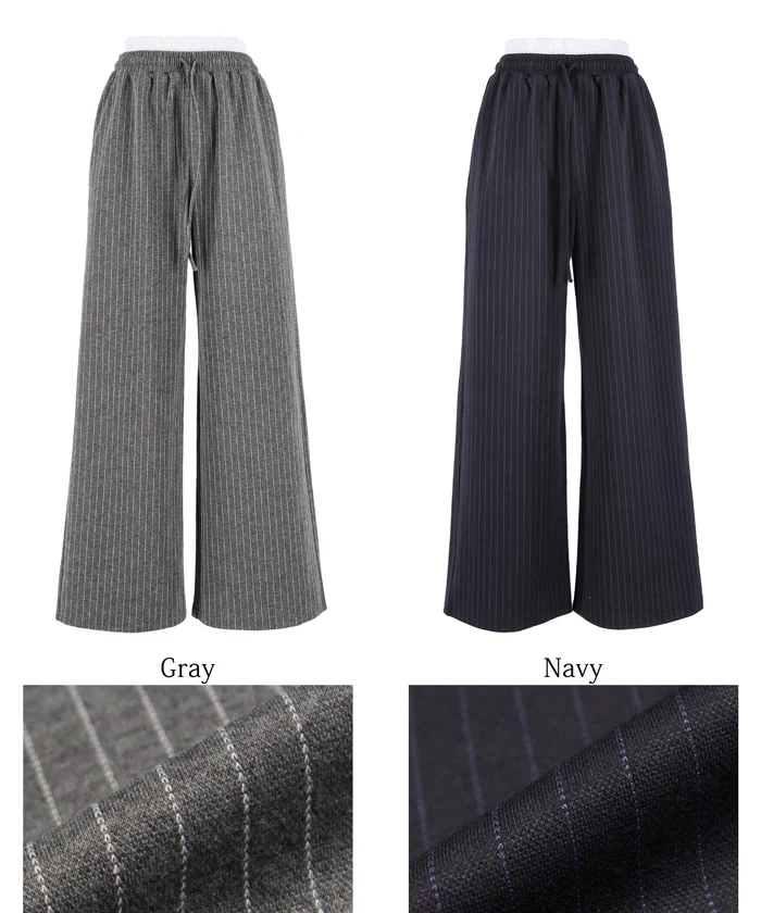 セール★2490円→1490円 レイヤードストライプパンツ レディース メール便不可 - Image 14