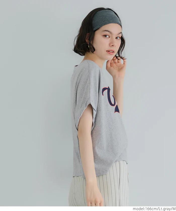 レギュラーウェイトロールアップロゴTシャツ レディース メール便可 - Image 17
