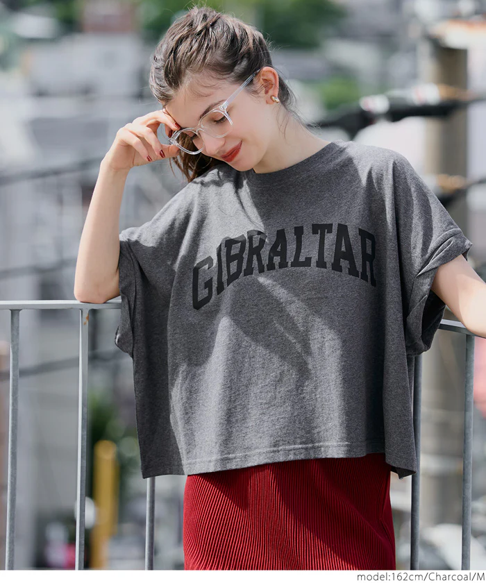 レギュラーウェイトロールアップロゴTシャツ レディース メール便可 - Image 8