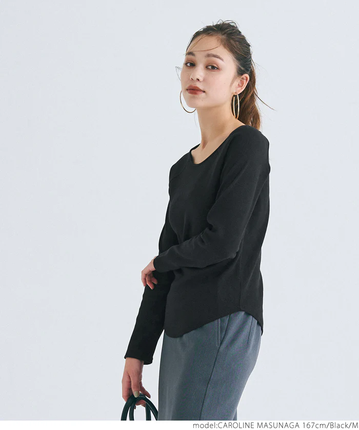 WEB限定セール★1290円→550円 ラグランリブトップス レディース メール便不可 - Image 11