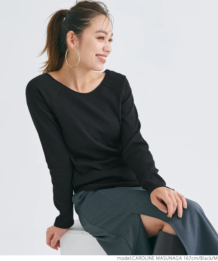 WEB限定セール★1290円→550円 ラグランリブトップス レディース メール便不可 - Image 13