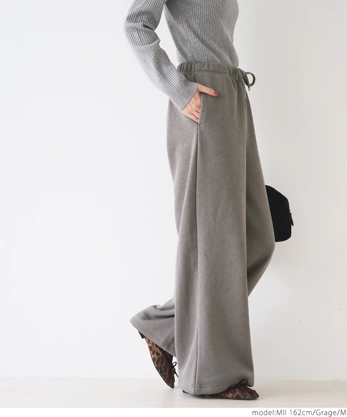 セール★2990円→990円 裏起毛リブパンツ レディース メール便不可 - Image 5