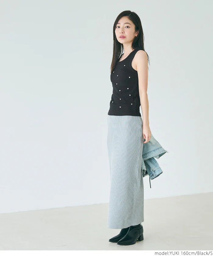 WEB限定セール ★1490円→550円ブラトップス OUT BRAカップ付ハート刺繍タンクトップ レディース メール便不可 - Image 6