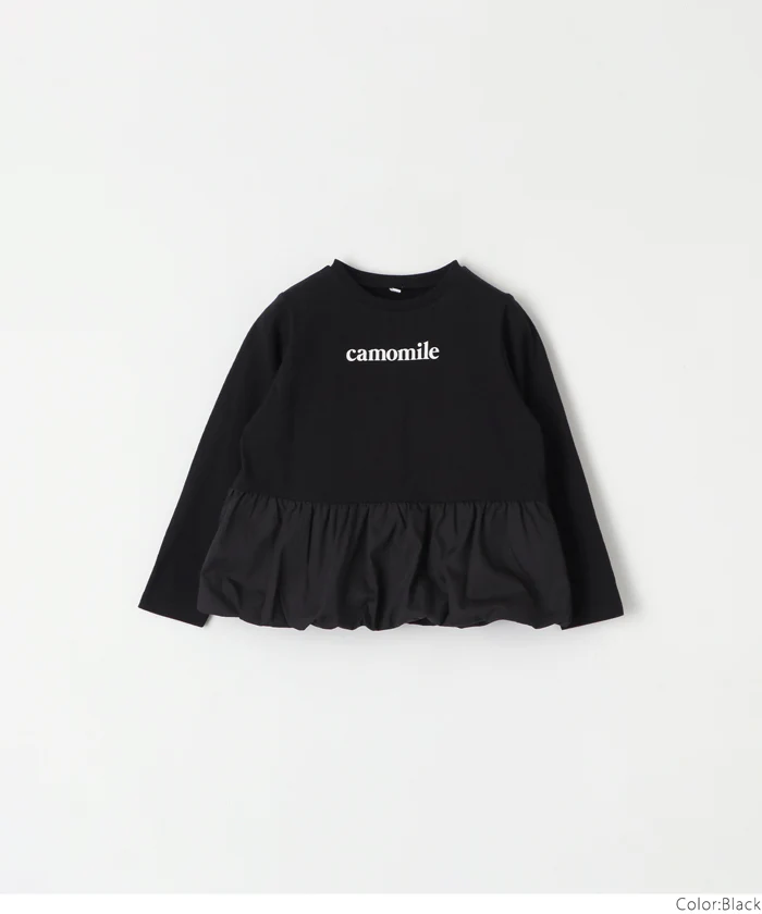 セール★1690円→550円 異素材バルーンヘム長袖Tシャツ キッズ メール便不可 - Image 14