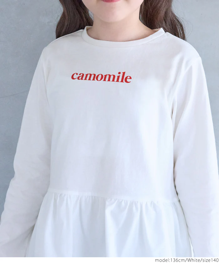 セール★1690円→550円 異素材バルーンヘム長袖Tシャツ キッズ メール便不可 - Image 5