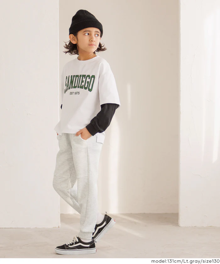セール★1690円→1290円ソフトスウェット切替ジョガーパンツ キッズ メール便不可 - Image 5