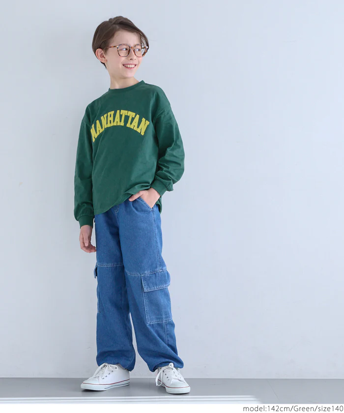 セール★990円→550円 ロゴプリントロングTシャツ キッズ メール便不可 - Image 11