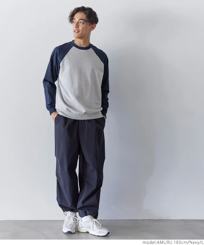 セール ★2690円→550円 ミニ裏毛ラグランスウェット メンズ メール便不可 - Image 2