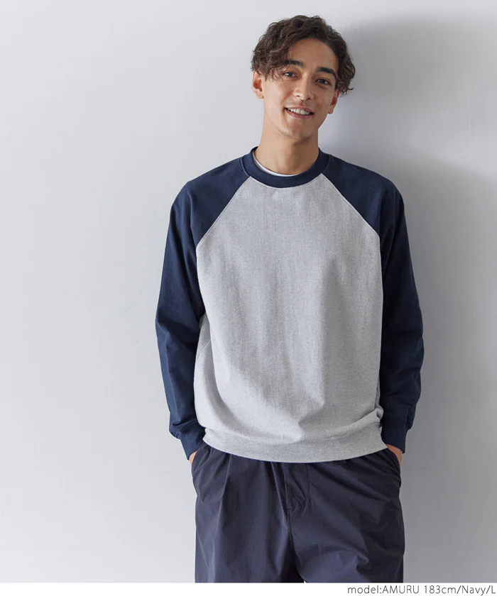 セール ★2690円→550円 ミニ裏毛ラグランスウェット メンズ メール便不可 - Image 3