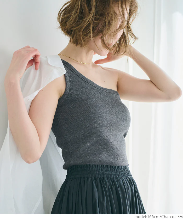 WEB限定セール★1290円→990円 外で着られるブラトップス OUT BRA テレコリブワンショルダートップス レディース メール便不可 coca コカ - Image 11