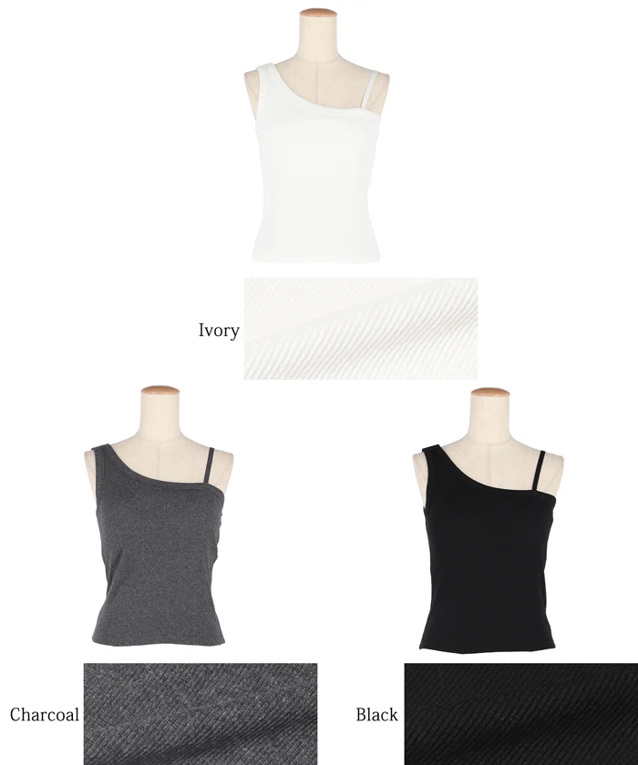WEB限定セール★1290円→990円 外で着られるブラトップス OUT BRA テレコリブワンショルダートップス レディース メール便不可 coca コカ - Image 18