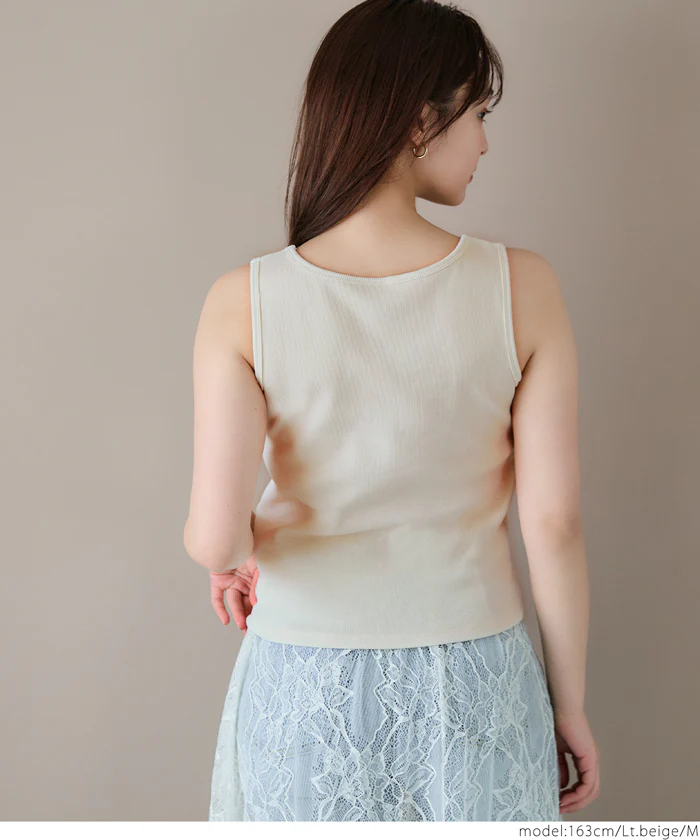 WEB限定セール ★1490円→550円ブラトップス OUT BRAヘンリーネック風カップ付きタンクトップ レディース メール便不可 - Image 11