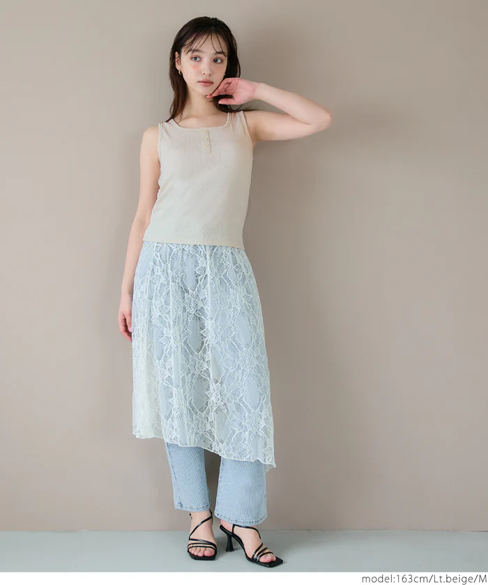 WEB限定セール ★1490円→550円ブラトップス OUT BRAヘンリーネック風カップ付きタンクトップ レディース メール便不可 - Image 12